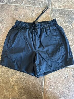 Men's Black Swim Trunks with Elastic Waist